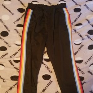 Multi Color Black Leggings (US Women's L)